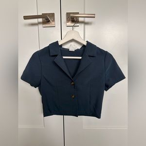twik cropped blazer shirt
